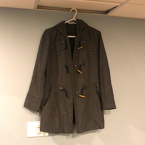 Large Peacoat. Black&grey! - Picture 1 of 1